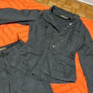 Cargo style coord set - jacket and midi skirt